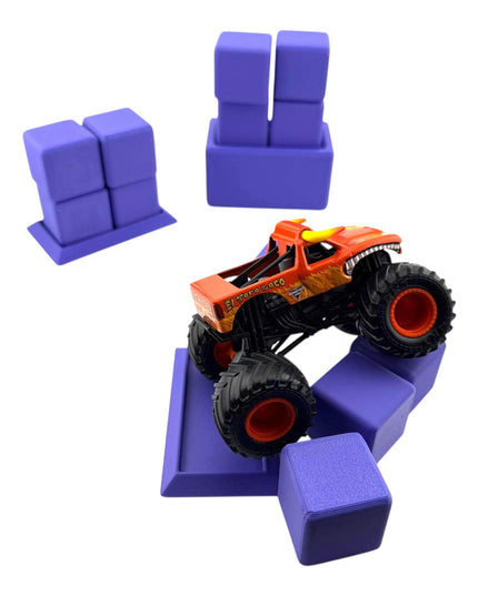 Jeff Did It! - 1/64 Scale Monster Truck / Car Bash Block Free Style Set w/ 12 Bash Blocks - Designed and Made in the USA