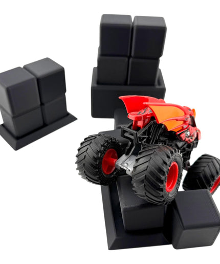 Jeff Did It! - 1/64 Scale Monster Truck / Car Bash Block Free Style Set w/ 12 Bash Blocks - Designed and Made in the USA