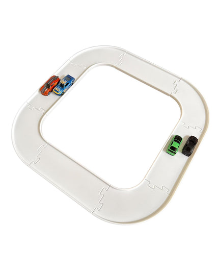 Jeff Did It - nano RC Sq Oval 2 Lane Track Set - Compatible with HPI nano, RC's & Match Box and 1/64 Scale Cars Trucks