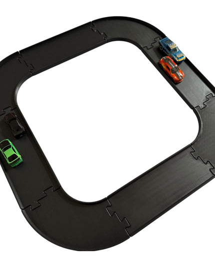 Jeff Did It - nano RC Sq Oval 2 Lane Track Set - Compatible with HPI nano, RC's & Match Box and 1/64 Scale Cars Trucks