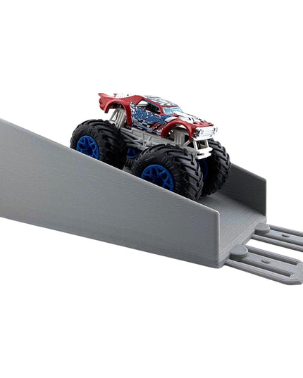 Jeff Did It! - 1/64 Scale 2 Lane Landing Ramp Monster Truck / Car Ramp - Works on Hot Track - 3D Printed - Designed and Made in America