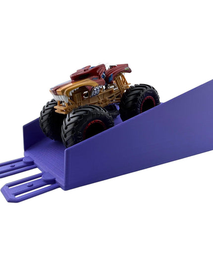 Jeff Did It! - 1/64 Scale 2 Lane Landing Ramp Monster Truck / Car Ramp - Works on Hot Track - 3D Printed - Designed and Made in America