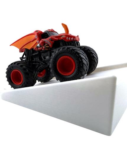 Jeff Did It! - 1/64 Scale 2 Lane Medium Monster Truck / Car Ramp - Works on Hot Track - 3D Printed - Designed and Manufactured in America