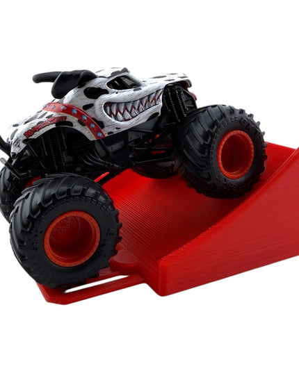 Jeff Did It! - 1/64 Scale 2 Lane Small Monster Truck / Car Ramp - Works on Hot Track - 3D Printed - Designed and Manufactured in America