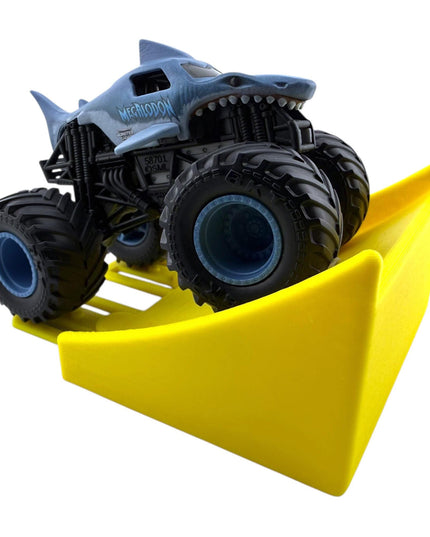 Jeff Did It! - 1/64 Scale 2 Lane Small Monster Truck / Car Ramp - Works on Hot Track - 3D Printed - Designed and Manufactured in America