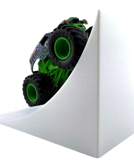 Jeff Did It! - 1/64 Scale 2 Lane Stunt Monster Truck / Car Ramp - Works on Hot Track - 3D Printed - Designed and Manufactured in America