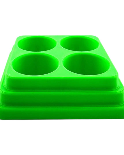 Jeff Did It - 18ml Paint Bottle Organizer - Compatible with The Army Painter 18ml Paint Bottles - Holds 4 Bottles - Square - Made in the USA