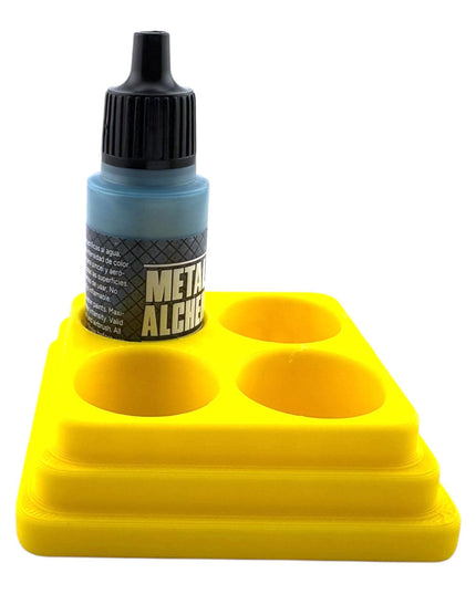 Jeff Did It - 18ml Paint Bottle Organizer - Compatible with The Army Painter 18ml Paint Bottles - Holds 4 Bottles - Square - Made in the USA