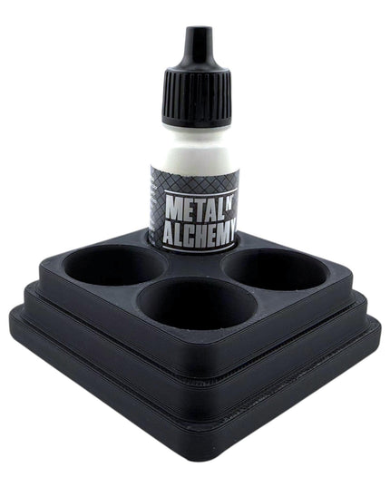 Jeff Did It - 18ml Paint Bottle Organizer - Compatible with The Army Painter 18ml Paint Bottles - Holds 4 Bottles - Square - Made in the USA
