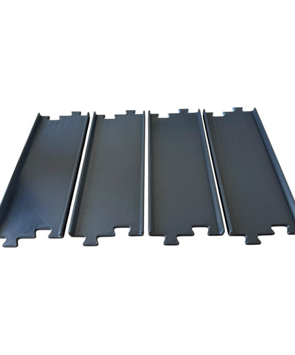 Jeff Did It - nano RC Straight 2 Lane Track Section 4 Pack  - Compatible with HPI nano, other nano RC's  and 1/64 Scale Cars Trucks