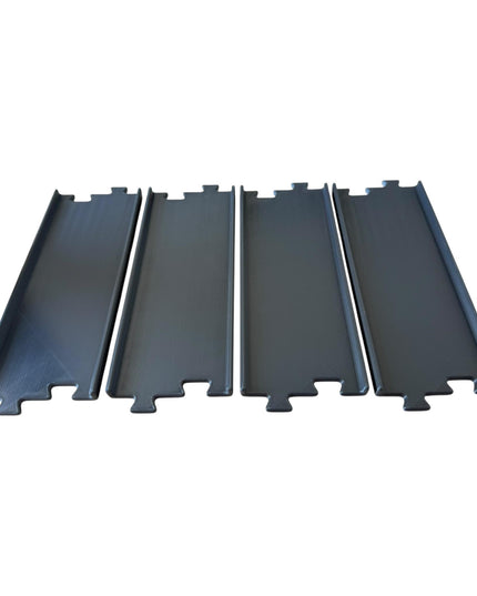 Jeff Did It - nano RC Straight 2 Lane Track Section 4 Pack  - Compatible with HPI nano, other nano RC's  and 1/64 Scale Cars Trucks
