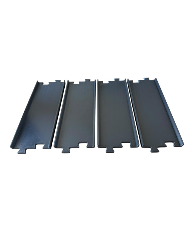 Jeff Did It - nano RC Straight 2 Lane Track Section 4 Pack  - Compatible with HPI nano, other nano RC's  and 1/64 Scale Cars Trucks