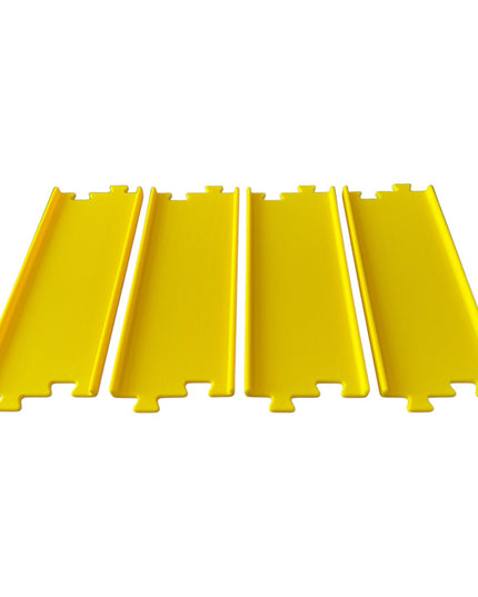 Jeff Did It - nano RC Straight 2 Lane Track Section 4 Pack  - Compatible with HPI nano, other nano RC's  and 1/64 Scale Cars Trucks