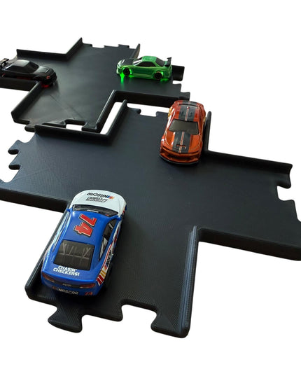 Jeff Did It - nano RC X Cross 2 Lane Track Section 2 Pack  - Compatible with HPI nano, other nano RC's  and 1/64 Scale Cars Trucks