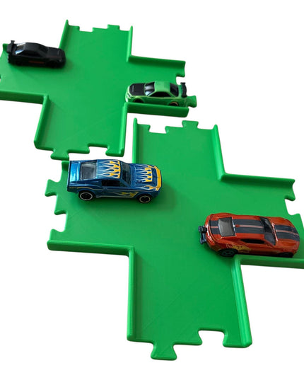 Jeff Did It - nano RC X Cross 2 Lane Track Section 2 Pack  - Compatible with HPI nano, other nano RC's  and 1/64 Scale Cars Trucks