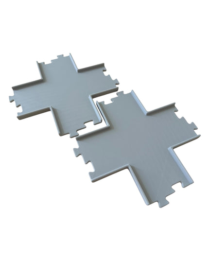 Jeff Did It - nano RC X Cross 2 Lane Track Section 2 Pack  - Compatible with HPI nano, other nano RC's  and 1/64 Scale Cars Trucks
