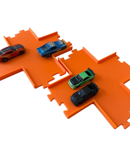 Jeff Did It - nano RC X Cross 2 Lane Track Section 2 Pack  - Compatible with HPI nano, other nano RC's  and 1/64 Scale Cars Trucks