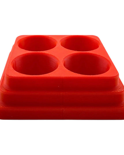 Jeff Did It - 18ml Paint Bottle Organizer - Compatible with The Army Painter 18ml Paint Bottles - Holds 4 Bottles - Square - Made in the USA