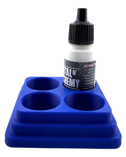 Jeff Did It - 18ml Paint Bottle Organizer - Compatible with The Army Painter 18ml Paint Bottles - Holds 4 Bottles - Square - Made in the USA