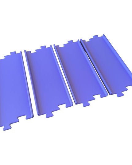 Jeff Did It - nano RC Straight 2 Lane Track Section 4 Pack  - Compatible with HPI nano, other nano RC's  and 1/64 Scale Cars Trucks
