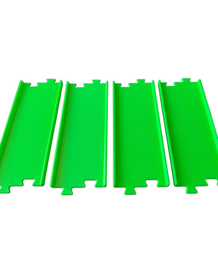 Jeff Did It - nano RC Straight 2 Lane Track Section 4 Pack  - Compatible with HPI nano, other nano RC's  and 1/64 Scale Cars Trucks