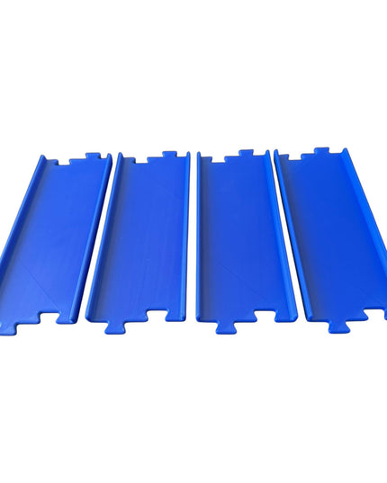Jeff Did It - nano RC Straight 2 Lane Track Section 4 Pack  - Compatible with HPI nano, other nano RC's  and 1/64 Scale Cars Trucks