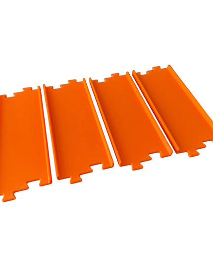 Jeff Did It - nano RC Straight 2 Lane Track Section 4 Pack  - Compatible with HPI nano, other nano RC's  and 1/64 Scale Cars Trucks