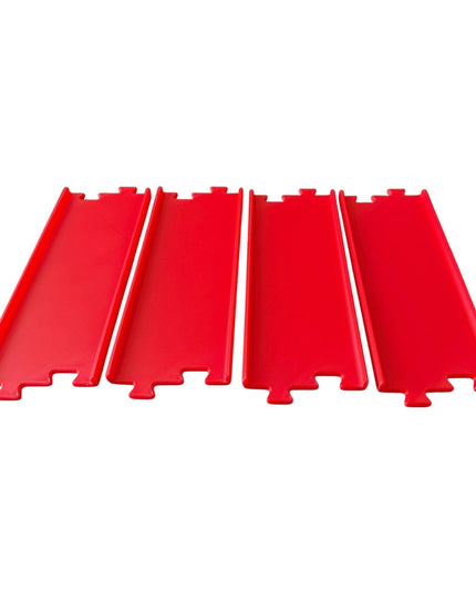 Jeff Did It - nano RC Straight 2 Lane Track Section 4 Pack  - Compatible with HPI nano, other nano RC's  and 1/64 Scale Cars Trucks