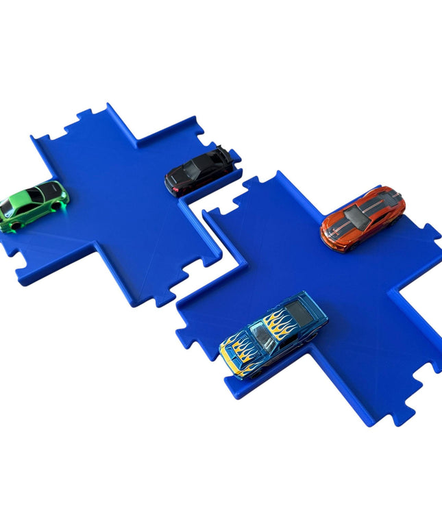 Jeff Did It - nano RC X Cross 2 Lane Track Section 2 Pack  - Compatible with HPI nano, other nano RC's  and 1/64 Scale Cars Trucks