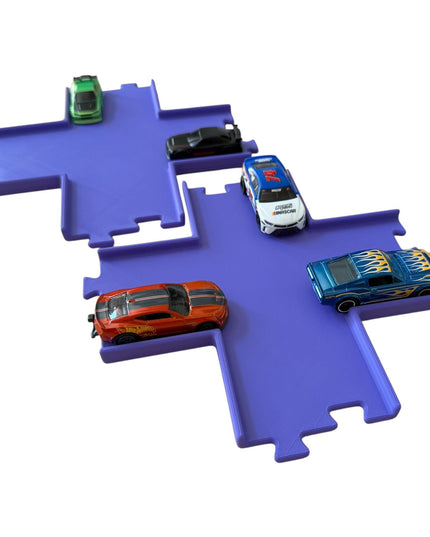 Jeff Did It - nano RC X Cross 2 Lane Track Section 2 Pack  - Compatible with HPI nano, other nano RC's  and 1/64 Scale Cars Trucks
