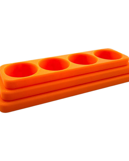 Jeff Did It - 18ml Paint Bottle Organizer - Compatible with The Army Painter 18ml Paint Bottles - Holds 4 Bottles - Long - Made in the USA