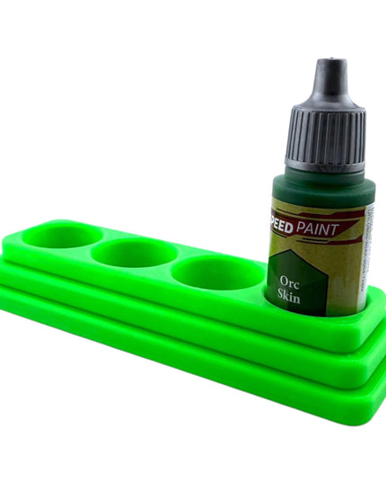 Jeff Did It - 18ml Paint Bottle Organizer - Compatible with The Army Painter 18ml Paint Bottles - Holds 4 Bottles - Long - Made in the USA