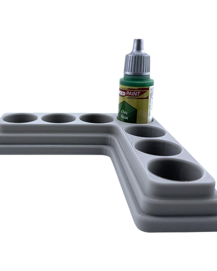 Jeff Did It - 18ml Paint Bottle Organizer - Compatible with The Army Painter 18ml Paint Bottles - Holds 7 Bottles - Made in the USA