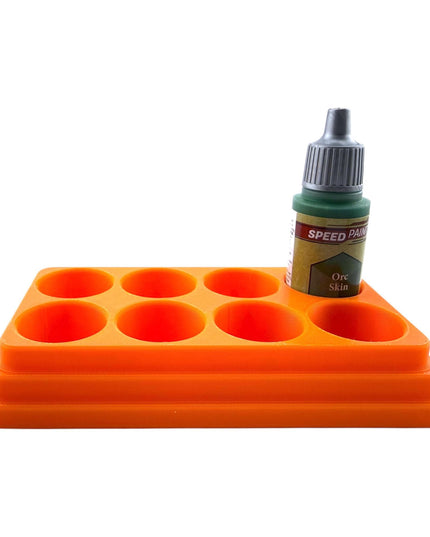 Jeff Did It - 18ml Paint Bottle Organizer - Compatible with The Army Painter 18ml Paint Bottles - Holds 8 Bottles - Made in the USA