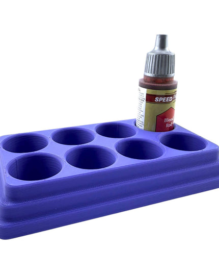 Jeff Did It - 18ml Paint Bottle Organizer - Compatible with The Army Painter 18ml Paint Bottles - Holds 8 Bottles - Made in the USA
