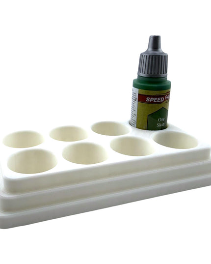 Jeff Did It - 18ml Paint Bottle Organizer - Compatible with The Army Painter 18ml Paint Bottles - Holds 8 Bottles - Made in the USA