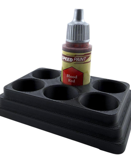Jeff Did It - 18ml Paint Bottle Organizer - Compatible with The Army Painter 18ml Paint Bottles - Holds 6 Bottles - Made in the USA