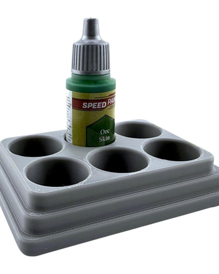 Jeff Did It - 18ml Paint Bottle Organizer - Compatible with The Army Painter 18ml Paint Bottles - Holds 6 Bottles - Made in the USA