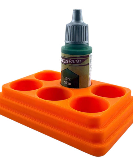 Jeff Did It - 18ml Paint Bottle Organizer - Compatible with The Army Painter 18ml Paint Bottles - Holds 6 Bottles - Made in the USA