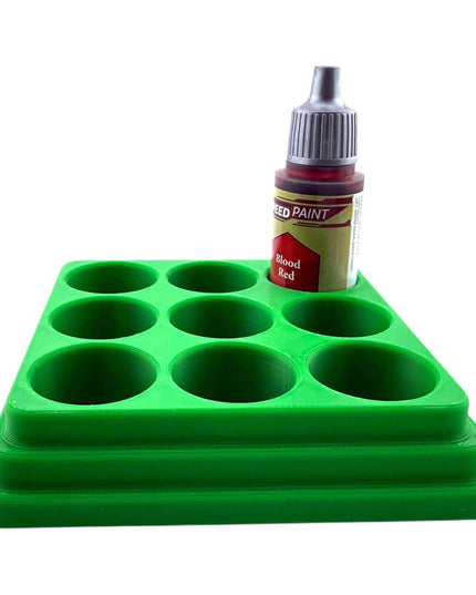 Jeff Did It - 18ml  Paint Bottle Organizer - Compatible with The Army Painter 18ml  Paint Bottles - Holds 9 Bottles - Made in the USA