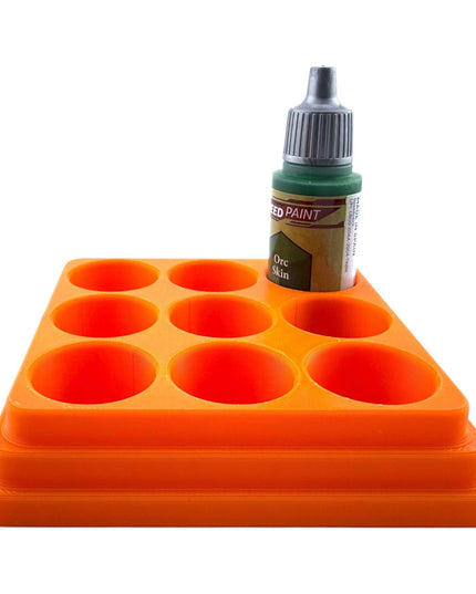 Jeff Did It - 18ml  Paint Bottle Organizer - Compatible with The Army Painter 18ml  Paint Bottles - Holds 9 Bottles - Made in the USA