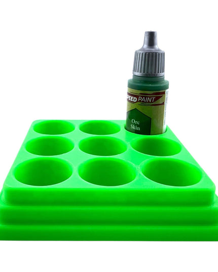 Jeff Did It - 18ml  Paint Bottle Organizer - Compatible with The Army Painter 18ml  Paint Bottles - Holds 9 Bottles - Made in the USA