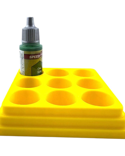 Jeff Did It - 18ml  Paint Bottle Organizer - Compatible with The Army Painter 18ml  Paint Bottles - Holds 9 Bottles - Made in the USA