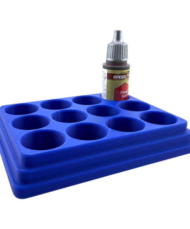 Jeff Did It - 18ml  Paint Bottle Organizer - Compatible with The Army Painter 18ml Paint Bottles - Holds 12 Bottles - Made in the USA