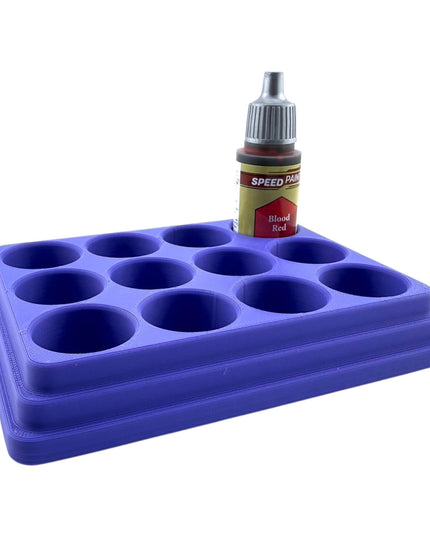 Jeff Did It - 18ml  Paint Bottle Organizer - Compatible with The Army Painter 18ml Paint Bottles - Holds 12 Bottles - Made in the USA