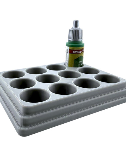 Jeff Did It - 18ml  Paint Bottle Organizer - Compatible with The Army Painter 18ml Paint Bottles - Holds 12 Bottles - Made in the USA