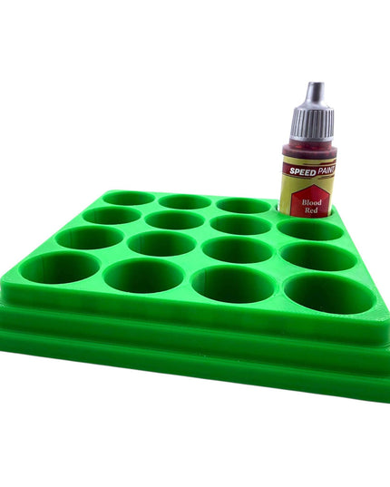 Jeff Did It - 18ml Paint Bottle Organizer - Compatible with The Army Painter 18ml Paint Bottles - Holds 4 Bottles - Made in the USA