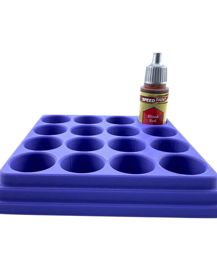 Jeff Did It - 18ml Paint Bottle Organizer - Compatible with The Army Painter 18ml Paint Bottles - Holds 4 Bottles - Made in the USA