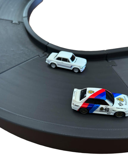 Jeff Did It - nano RC Banked  4 Lane High Speed Raceway Med - Compatible with HPI nano and similar - Can Be Expanded - Made in the USA