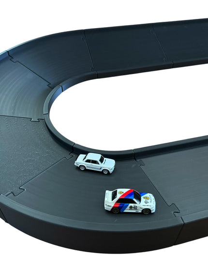 Jeff Did It - nano RC Banked  4 Lane High Speed Raceway Med - Compatible with HPI nano and similar - Can Be Expanded - Made in the USA